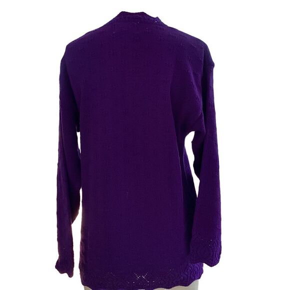 Vintage Jessie purple sweater pullover large. 0584 - Picture 4 of 7
